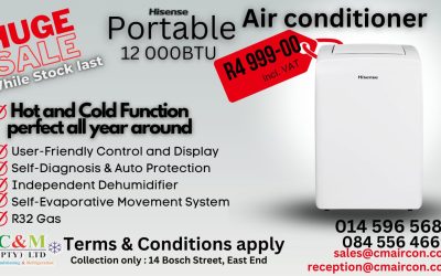 Hisense Portable 12,000BTU Air conditioner SALE